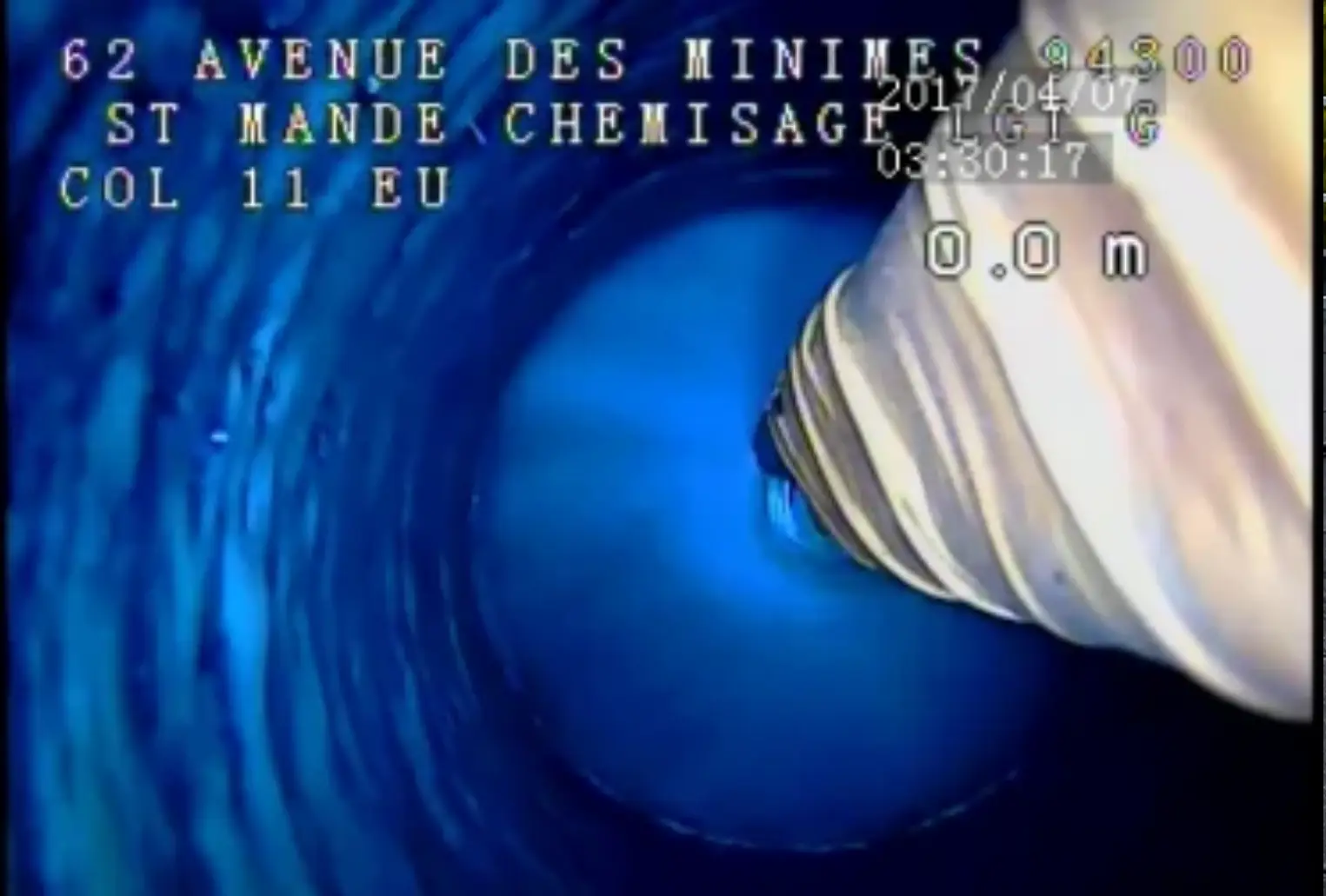 Chemisage du conduit apr&egrave;s intervention